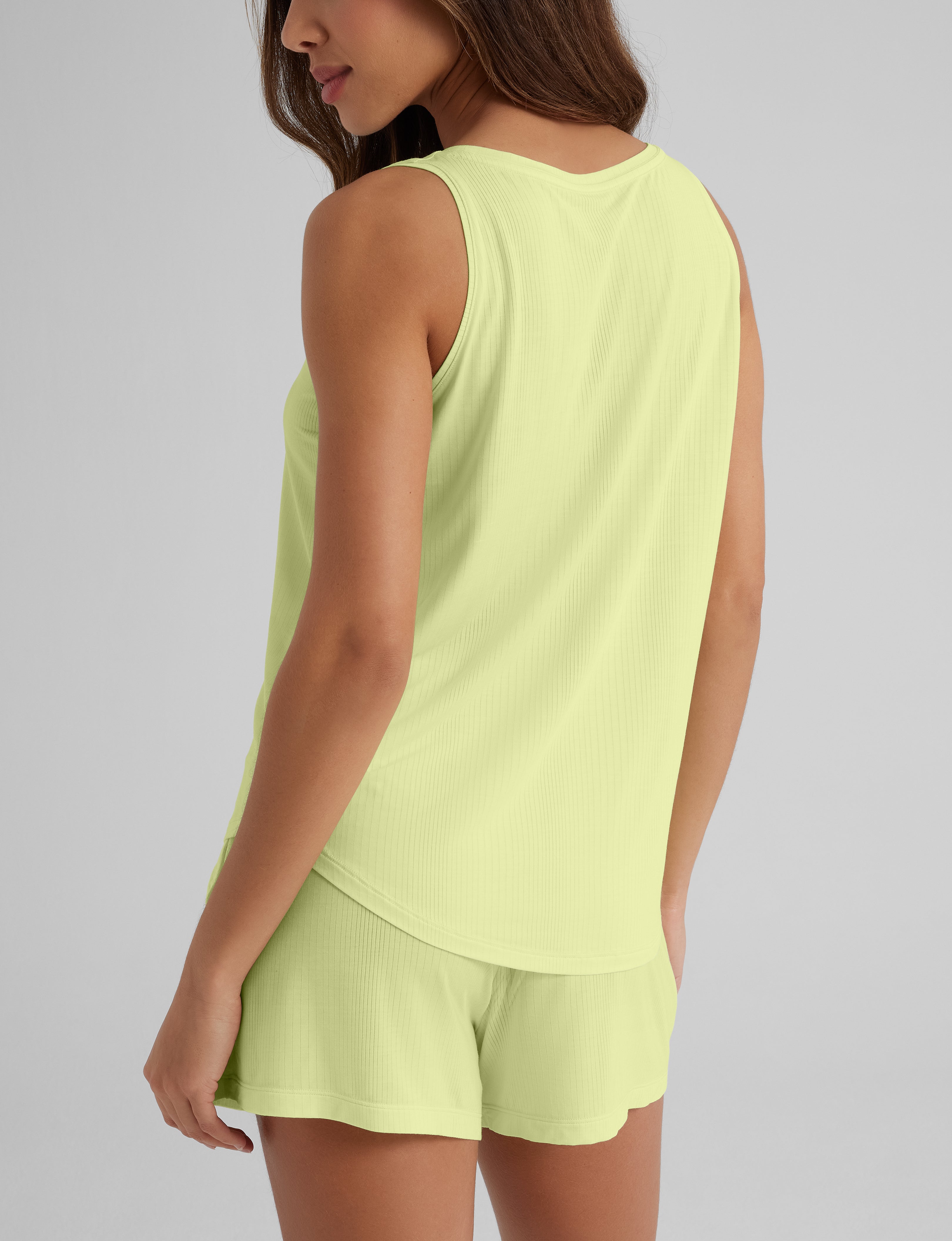 Women's Second Skin Luxe Rib Sleep Tank & Short Set - Ultra Soft Pajama Set for Women, Comfortable Sleepwear for Nightwear & Lounge Wear - Perfect for Relaxing at Home, Travel & Cozy Nights