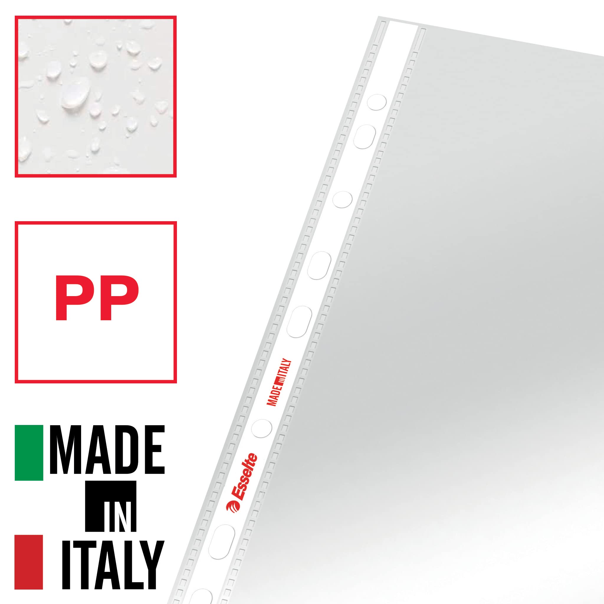 Esselte Perforated Envelopes - Copy Safe de Luxe Transparent Document Holder 22x30cm | Secure File Protection for Office, School & Mailing | Durable Plastic Folder for Important Papers