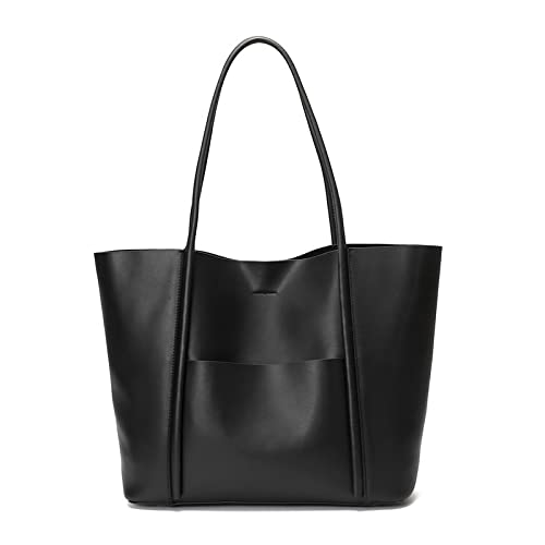 Premium Genuine Leather Tote Bags for Women - Spacious Large Capacity Work Bag, Stylish Top Handle Shoulder Purse | Perfect for Office, Travel & Everyday Use