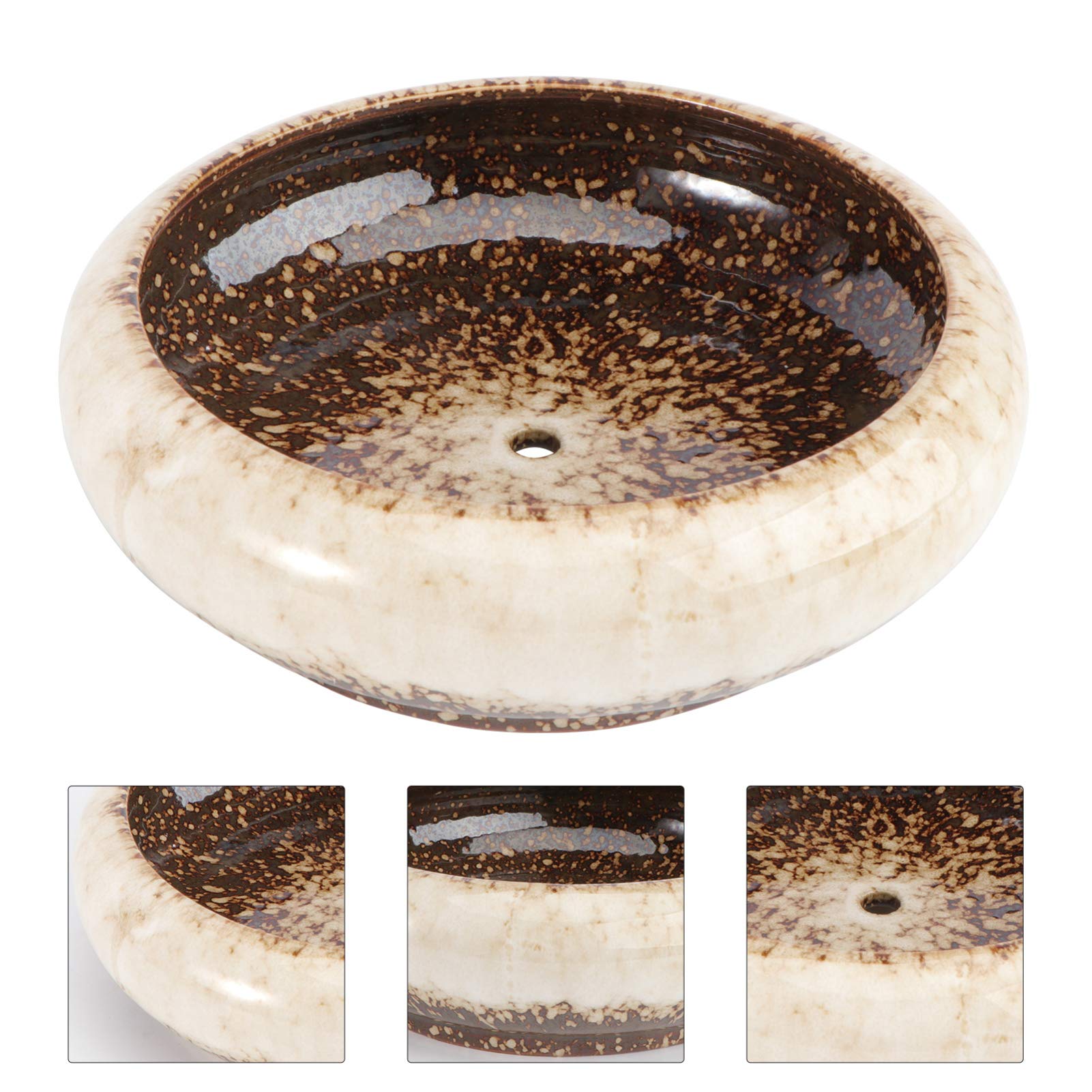Unique Ceramic Vessel Planter for Aquatic Plants | Handcrafted Textured Home Decor | Perfect for Indoor Herb Gardens, Office Decor & Zen Water Features