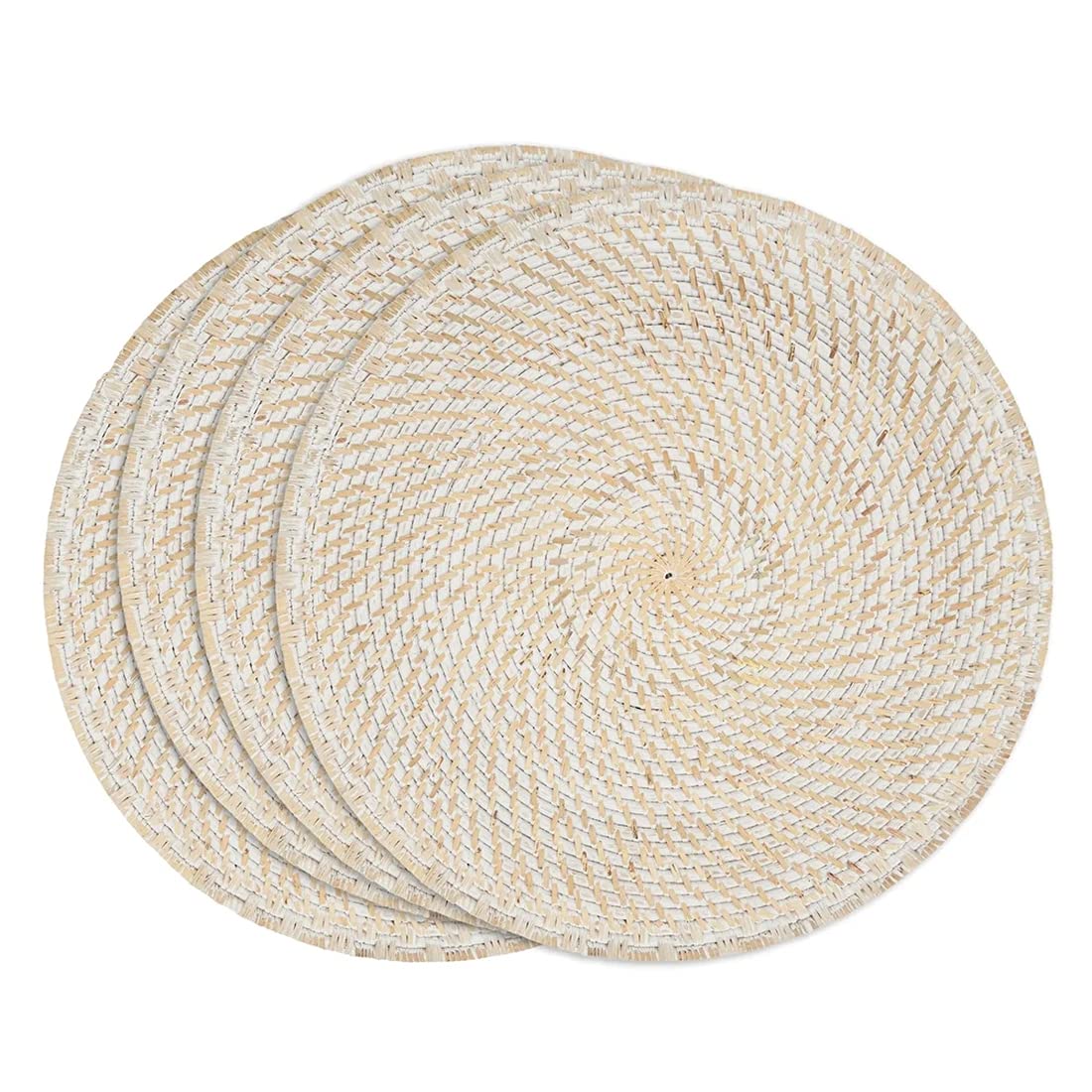 Fennco Styles Hand-Woven Rattan Placemats 15