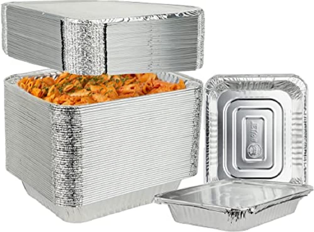 9 x 13 Inch Half Size Deep Disposable Aluminum Lids - 1000 Pack for Food Storage & Freshness - Steam Table Bakeware Covers - Perfect for Catering, Restaurants & Meal Prep