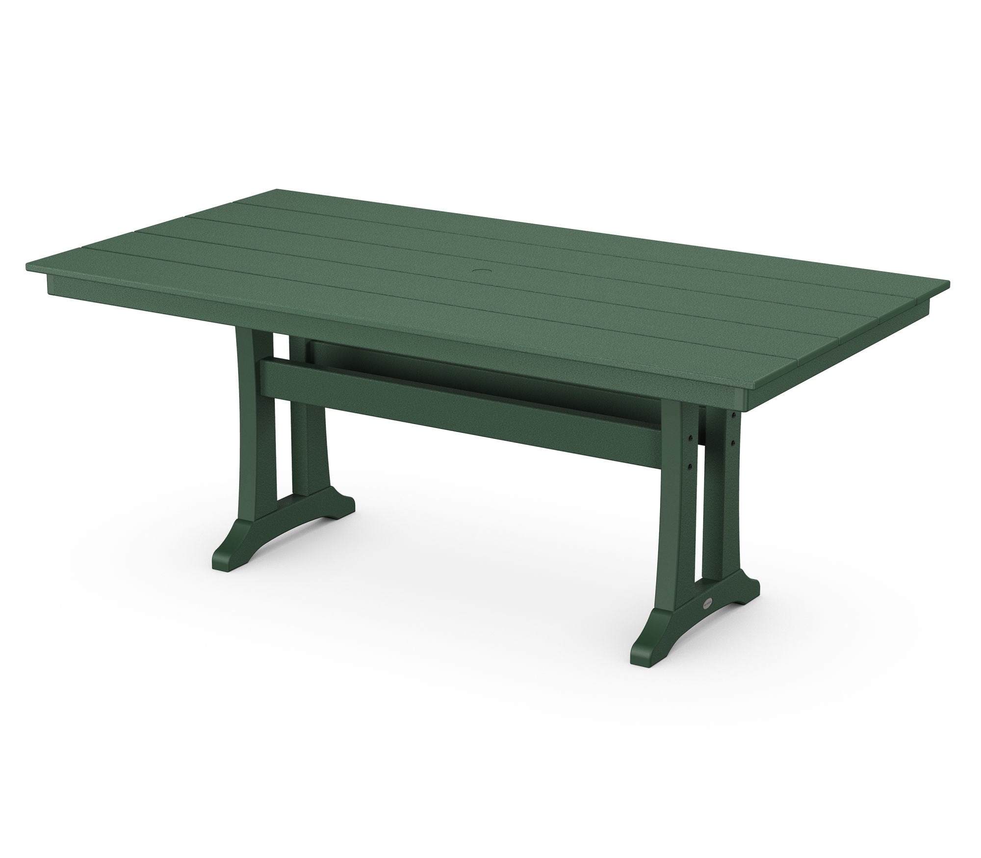 POLYWOOD Farmhouse Trestle Dining Table 37 x 72 Inch - Rustic Outdoor & Indoor Dining Table for Patio, Garden, and Kitchen Use