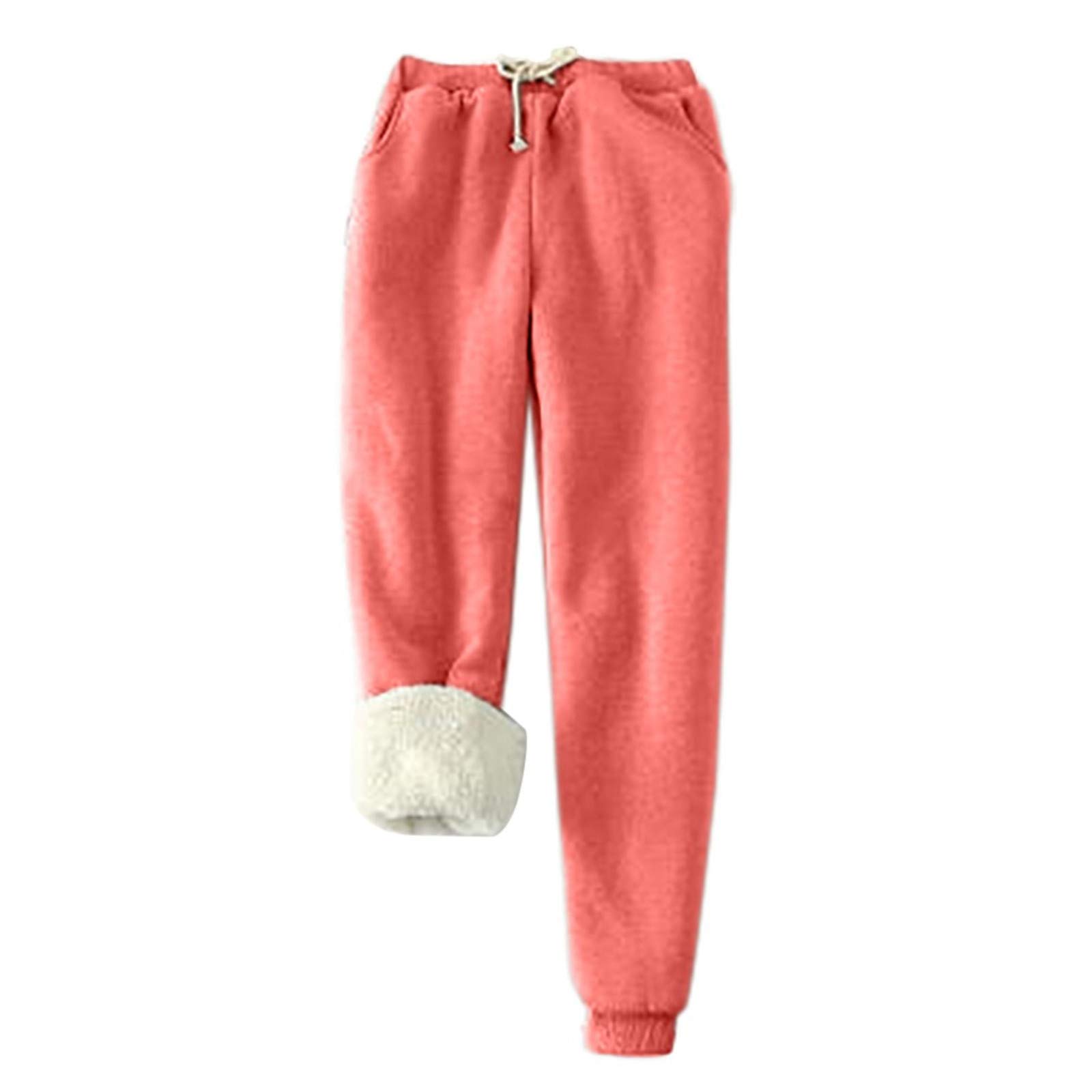DSODAN Women's Fleece-Lined Sweatpants - Sherpa Lined Winter Joggers, Warm Thermal Leggings with Pockets for Running, Yoga & Lounge Wear | Cozy Athletic Pants for Cold Weather & Outdoor Activities