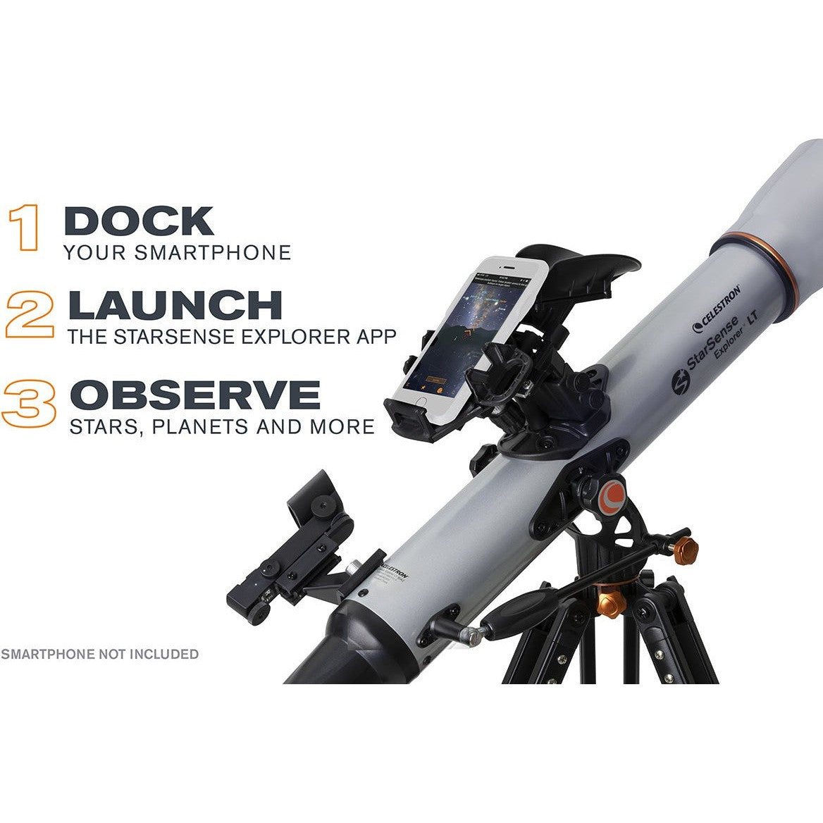 Used StarSense Explorer LT 80AZ Smartphone App Enabled Refractor Telescope - Stargazing, Astronomy & Outdoor Observation for Beginners & Hobbyists