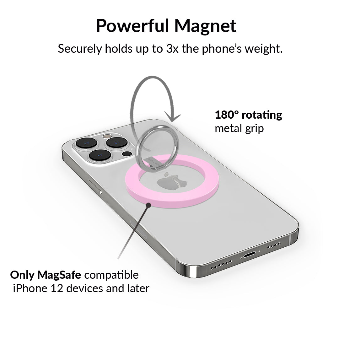 Pink Sugar MagSafe Grip Ring for iPhone - Anti-Slip Phone Holder with 360° Rotation, Perfect for Hands-Free Use While Driving, Working, or Taking Selfies