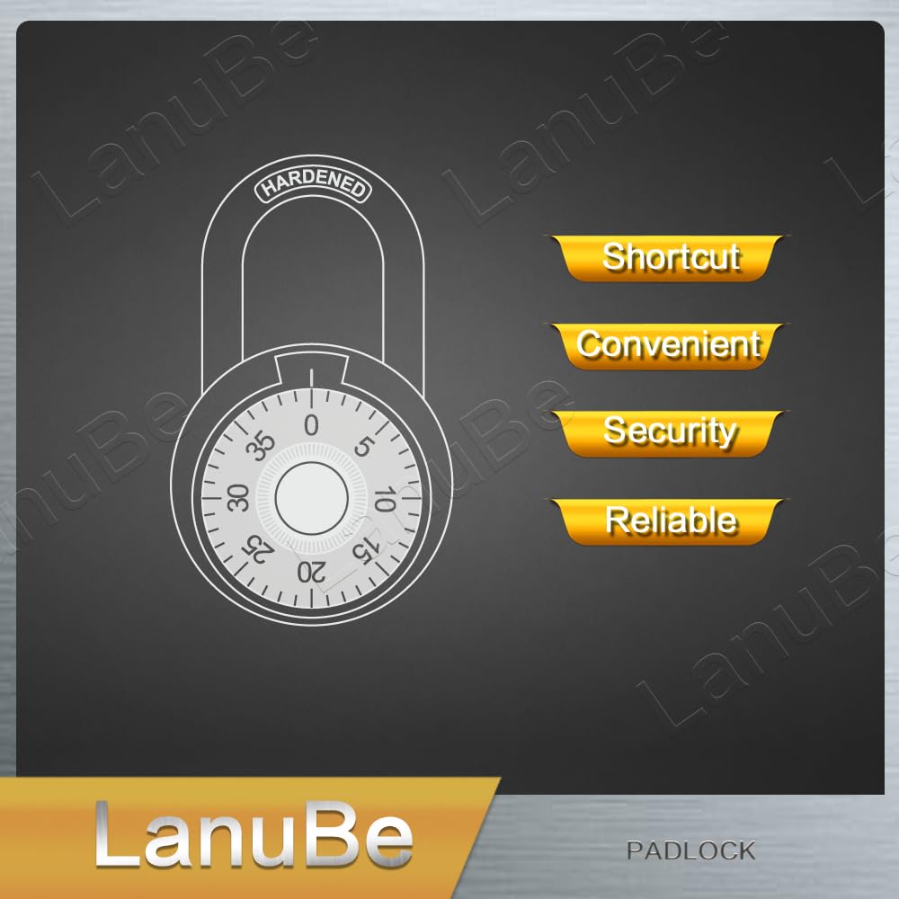 **48 Pack Black Standard Dial Combination Locks - 2 Inch Wide, Keyless Security for School Lockers, Employee Lockers, Gym Lockers, Toolboxes, Fences & More**
