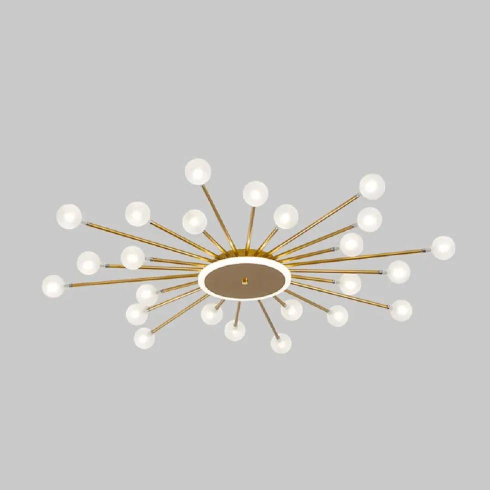 Modern Starburst Glass Pendant Light - Elegant Ceiling Fixture for Living Room, Dining Room & Bedroom - Energy Efficient LED Chandelier for Home Decor