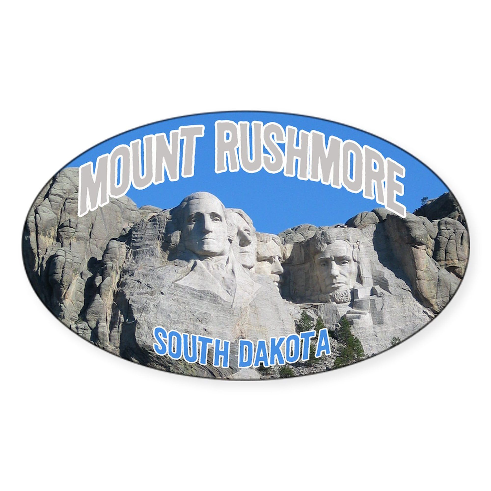 Mount Rushmore National Monument Oval Car Bumper Sticker - Durable Vinyl Decal for Cars, Laptops & Windows | Perfect for Travel Enthusiasts & Patriotic Decor