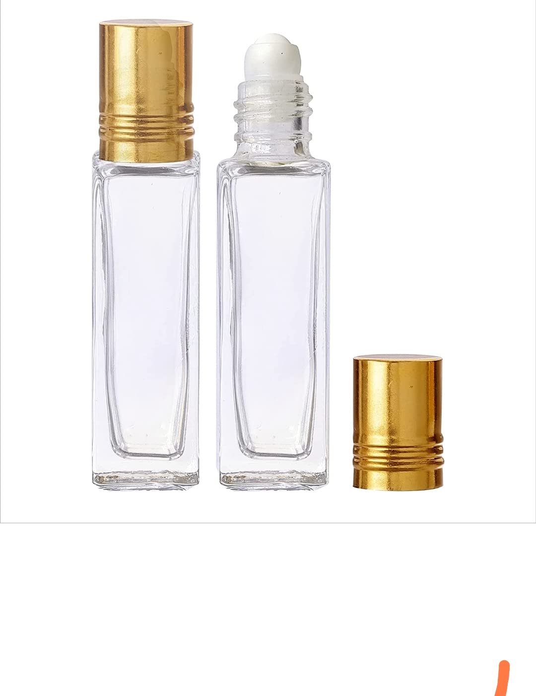 10ml Padmavati Roll On Bottles with Golden Cap for Perfume & Essential Oils - Pack of 25 | Travel-Friendly, DIY Aromatherapy, Gift Packaging