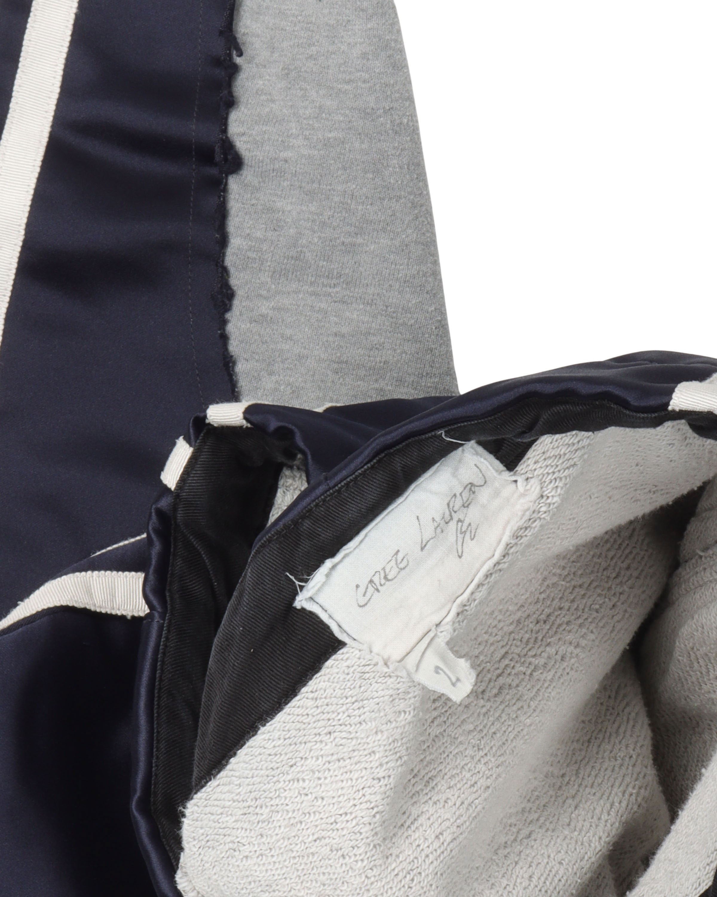 50/50 Navy Satin Terry Long Pants for Men - Comfortable Lounge & Sleepwear, Perfect for Home Relaxation and Yoga