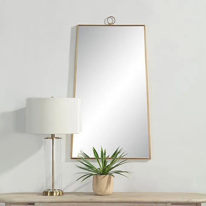 Ariadne Wall Mirror - Elegant Full-Length Mirror with Rustic Wood Frame for Bedroom, Living Room, or Entryway Decor