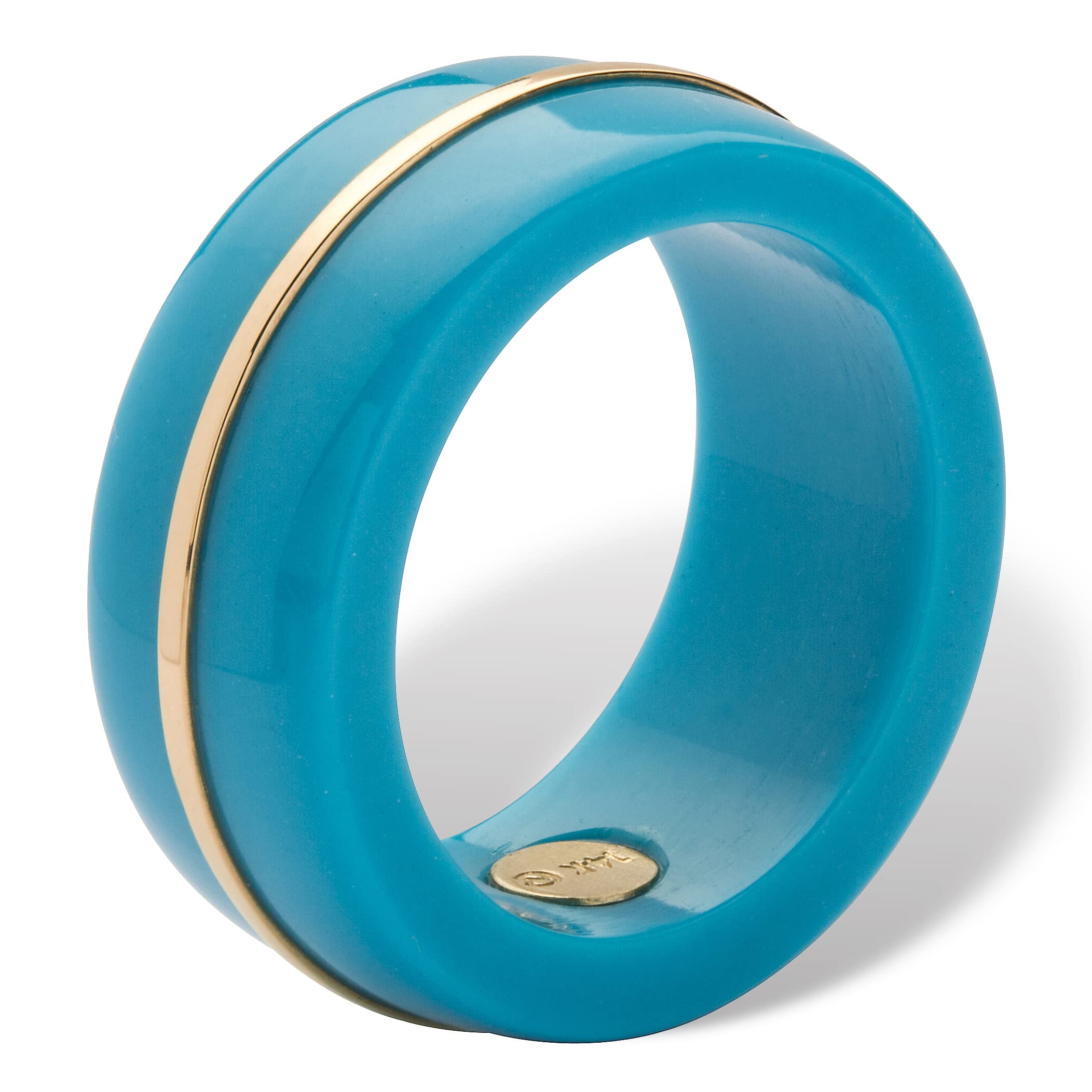 14K Yellow Gold Viennese Turquoise Ring for Women | Handmade Bohemian Jewelry | Perfect for Beach Vacations, Weddings & Special Occasions