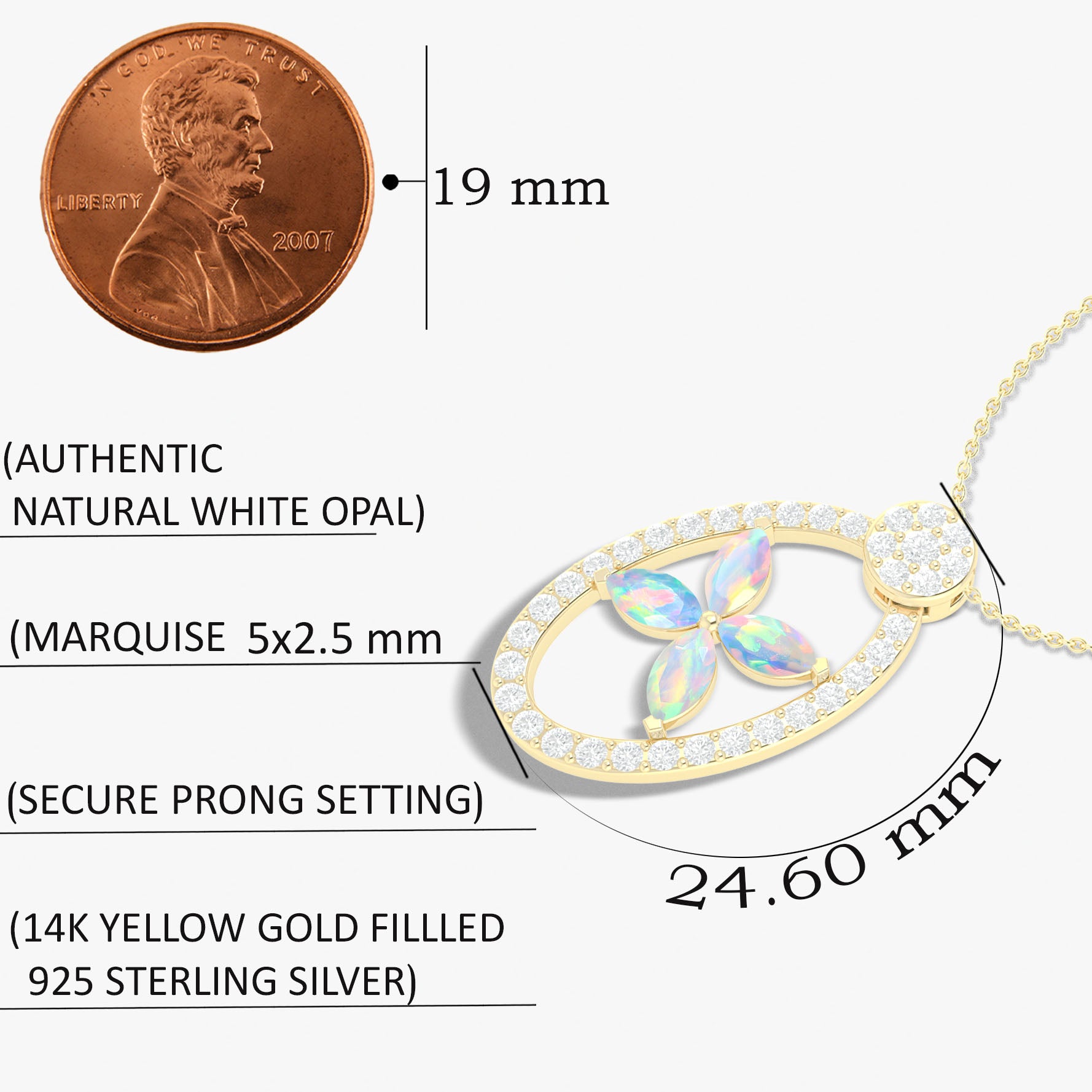 Natural White Opal OX Style Charm Pendant Necklace for Women - Elegant Boho Jewelry Gift for Birthday, Anniversary & Special Occasions | Perfect for Layering & Everyday Wear