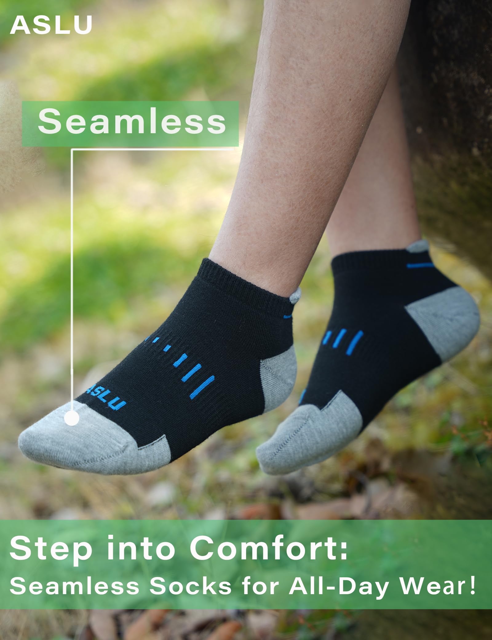 6/12 Pairs Seamless Athletic Ankle Socks for Men & Women - Arch Support, Quick-Dry, Breathable & Comfortable - Perfect for Running, Gym, Yoga & Everyday Wear