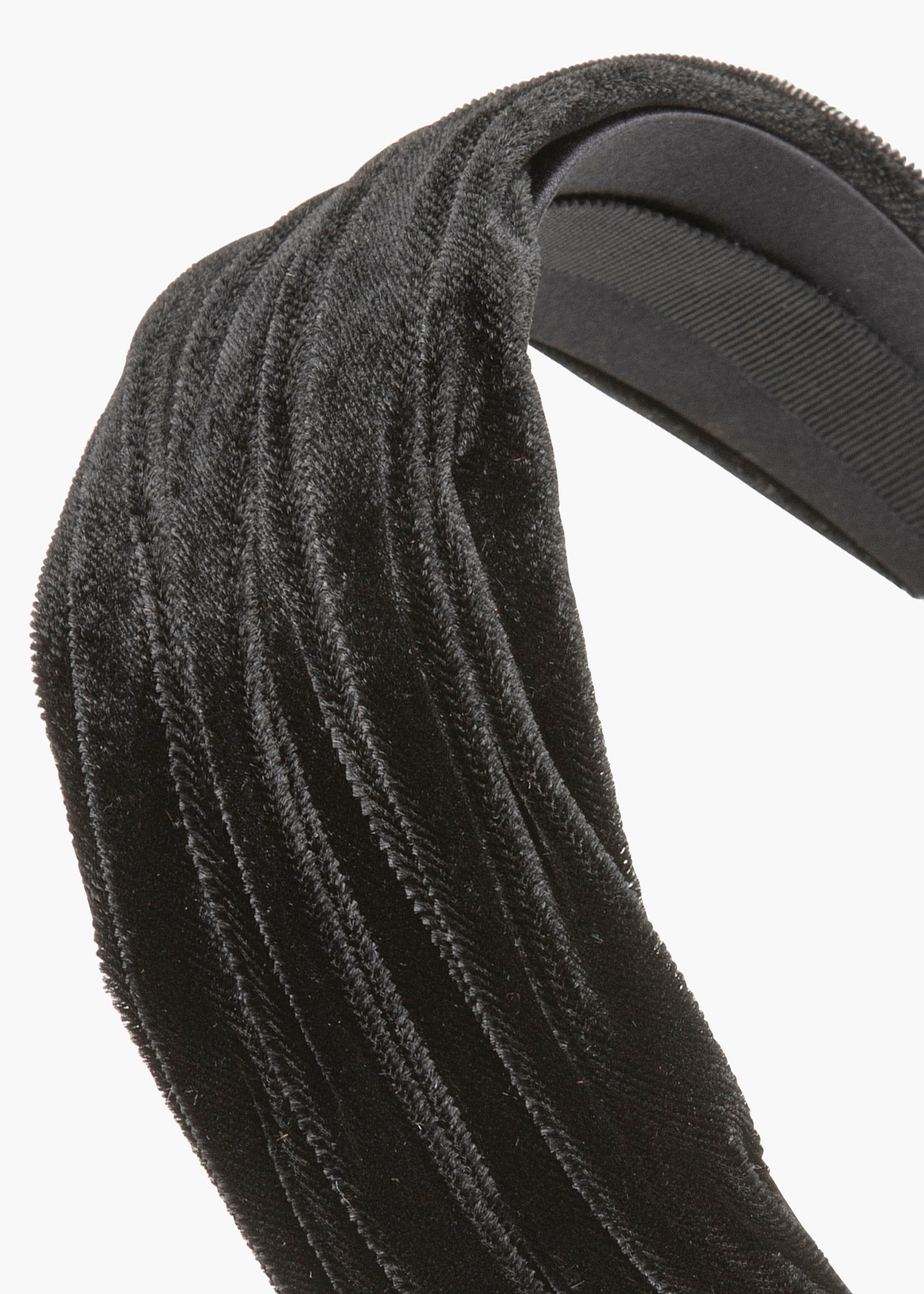 Natasha Velvet Headband for Women - Soft Stretchable Hair Band - Black Head Wrap for Workouts, Yoga, and Everyday Style