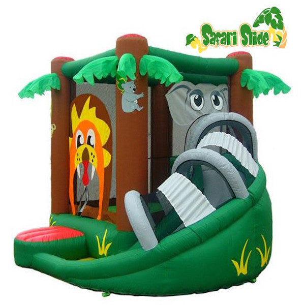 KidWise Safari Bounce and Slide - Inflatable Play Center for Toddlers & Kids | Indoor/Outdoor Bouncy Castle with Slide | Perfect for Birthday Parties, Backyard Fun & Playdates