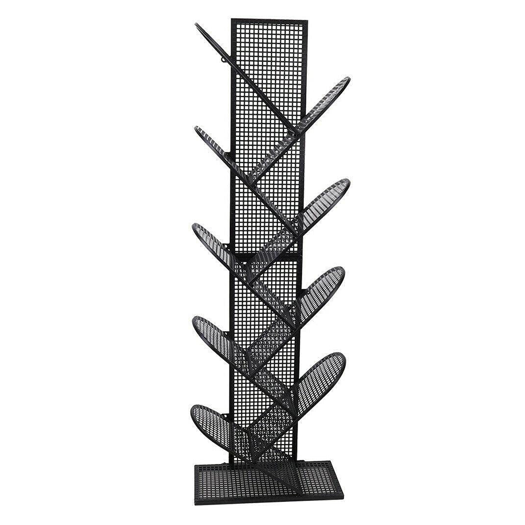 8-Tier Metal Floating Bookshelf - Space-Saving Corner Shelf for Bedroom, Bathroom & Office Storage - Wall Mounted Decorative Shelves for Books, Plants & Home Decor