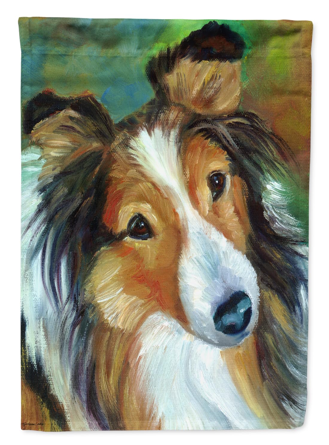 Caroline's Treasures 7396GF Sheltie Curiosity Garden Flag - Decorative Mailbox & Yard Banner for Outdoor Patio, Flower Beds - Vibrant Multicolor Design - Perfect for Seasonal Home Decor & Garden Accents