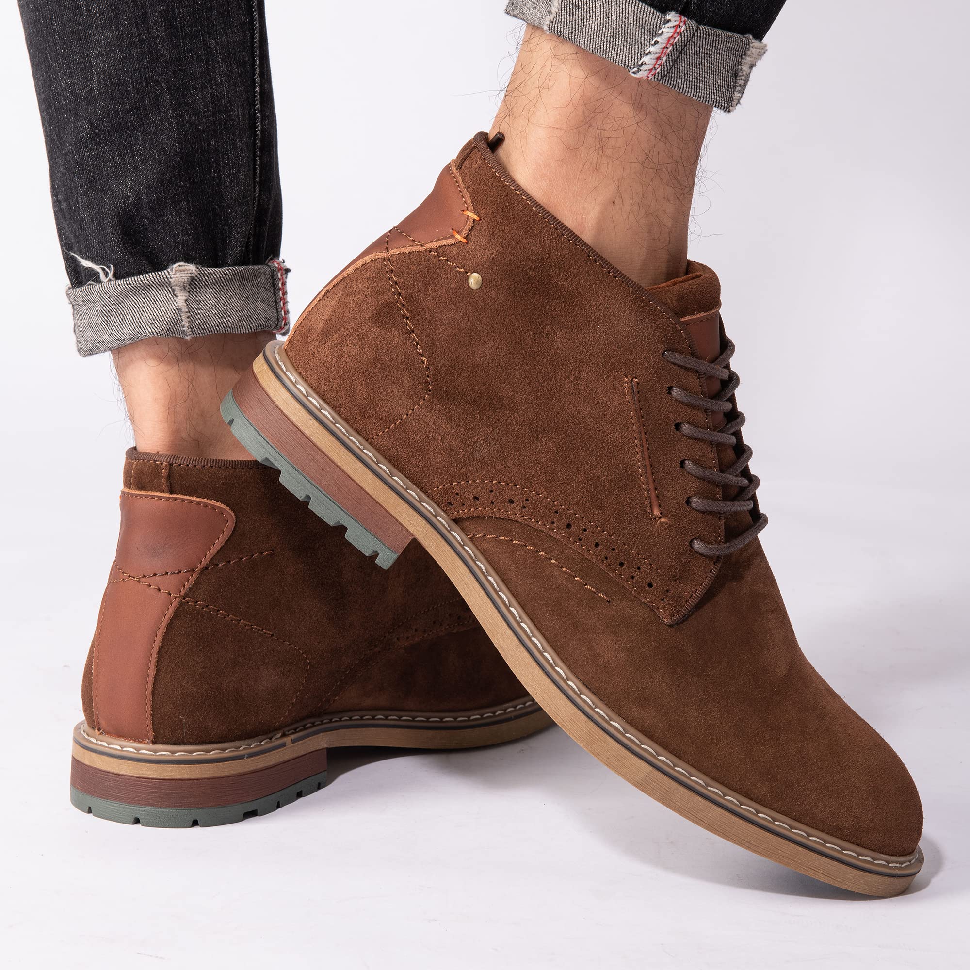 Arkbird Men's Leather Oxford Dress Boots - Stylish & Comfortable Formal Boots for Business, Office & Special Occasions