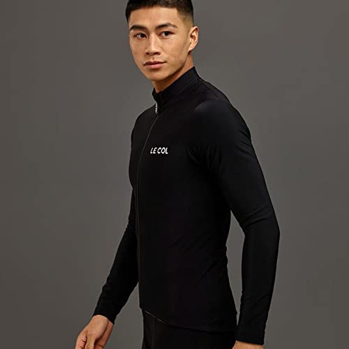 Men's Aqua Zero Long Sleeve Cycling Jersey - Breathable Moisture-Wicking Bike Shirt with Rear Pockets | Water Resistant & Zip Closure | Sizes XS-3XL | Perfect for Road Biking, Mountain Cycling & Outdoor Sports