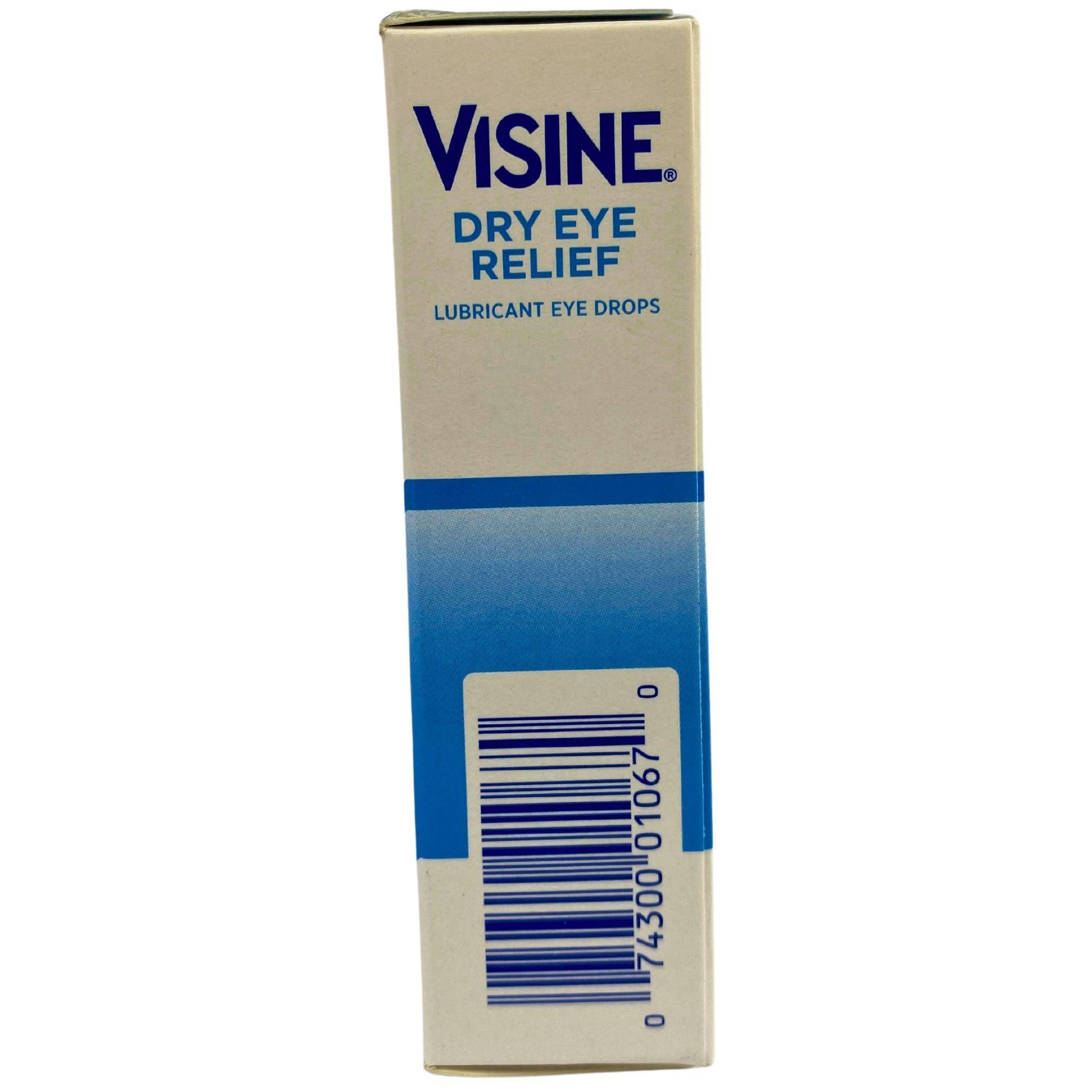Visine Dry Eye Relief Eye Drops - 50 Count Pack for Dry, Itchy, Red Eyes - Moisturizing & Soothing Formula for All-Day Comfort - Perfect for Office, Travel & Contact Lens Wearers