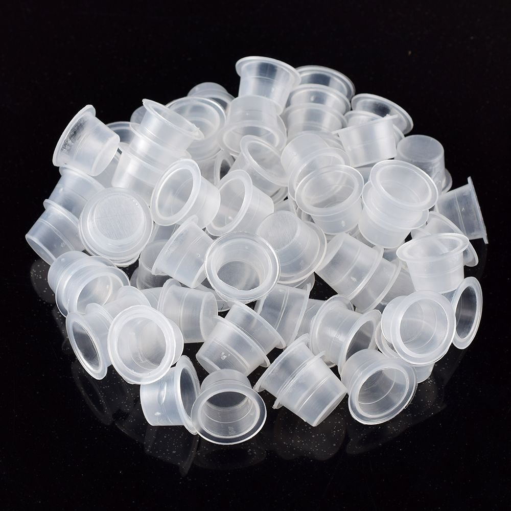 1000PCS Disposable Tattoo Ink Caps - Large Size Tattoo Ink Cups for Tattoo Machines & Pigment Storage | Professional Tattoo Supplies for Artists & Beginners | Perfect for Tattoo Studios, Home Practice & Ink Mixing