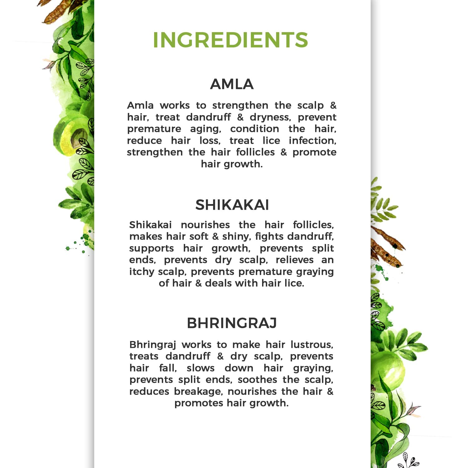 **Organic Ayurvedic Shampoo with Amla, Bhringraj & Shikakai – Sulfate & Paraben Free, Vegan & Gentle Cleansing – Natural Hair Growth & Scalp Care for Men & Women – Perfect for Daily Use & Ayurvedic Hair Care Routine**