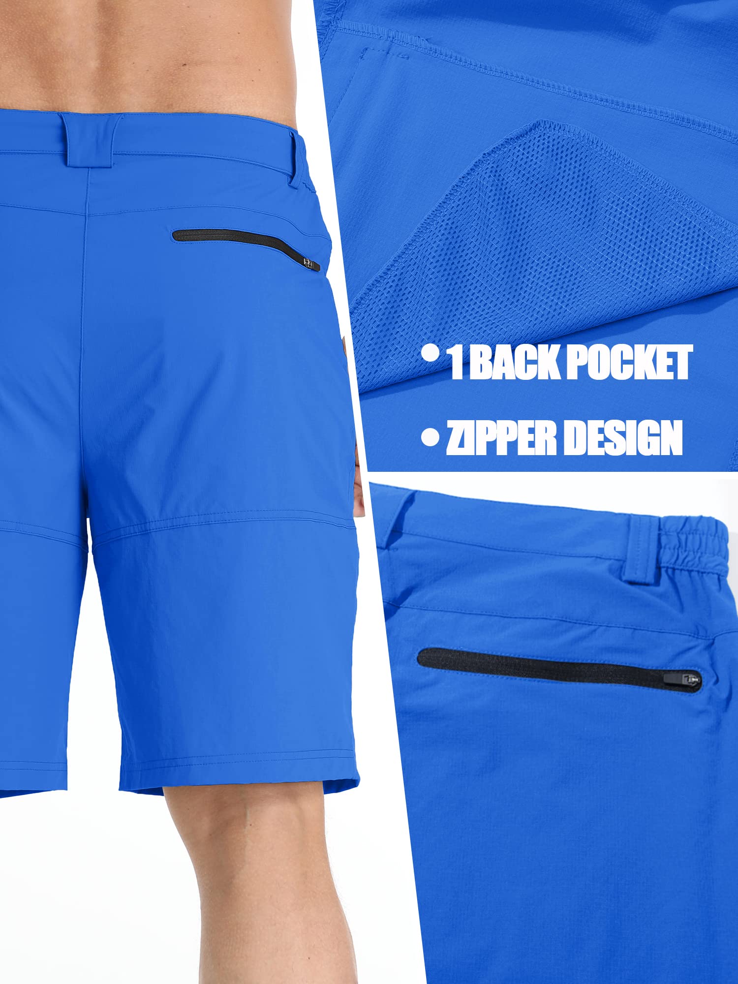 TACVASEN Men's Quick Dry Cargo Shorts - Lightweight Summer Outdoor Hiking & Work Shorts for Active Lifestyles - No Belt Included - Perfect for Camping, Travel and Casual Wear