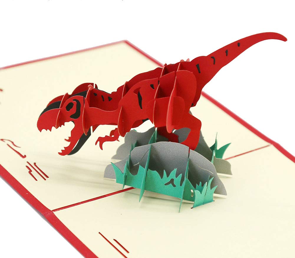 3D Pop Up Greeting Cards - Dinosaur, Birthday, Graduation, Get Well Cards | Unique Handmade 3D Pop Up Cards for All Occasions | Perfect for Birthdays, Anniversaries, Graduations & Special Events