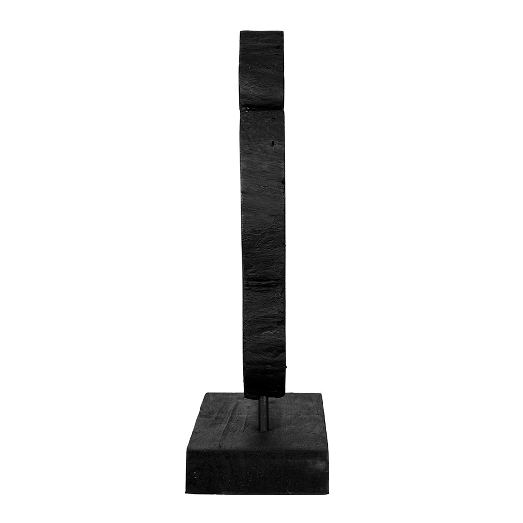 Handcrafted Black Teak Wood Sculpture - Elegant Home Decor, Office Display & Gift Idea for Art Lovers