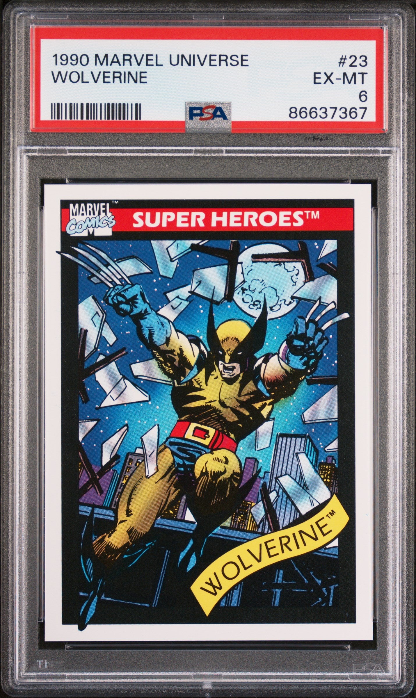 1990 Marvel Universe Wolverine #23 PSA 6 Graded Comic - Rare Collectible for Superhero Fans & Comic Book Collectors - Perfect for Display, Investment & Gifting
