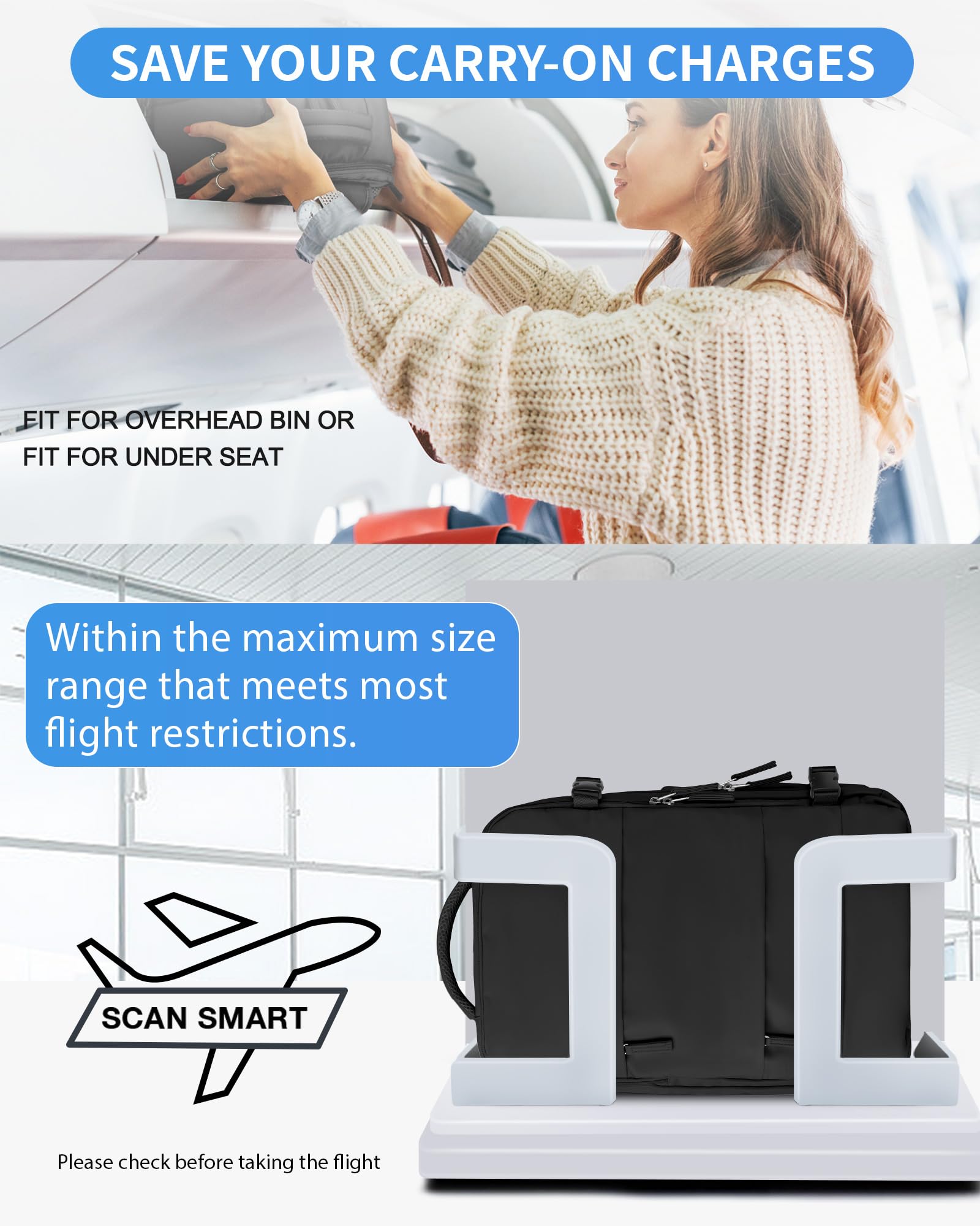 SEAFEW Expandable 17 Inch Travel Backpack for Women & Men - Waterproof Carry On Luggage Flight Approved, Hiking Backpack with Laptop Compartment - Perfect for Business Travel, Outdoor Adventures & Daily Commute