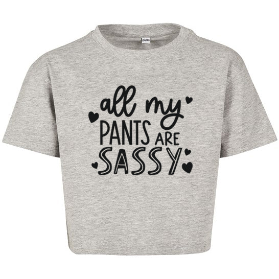 Sassy Kids Cropped T-Shirt - Trendy & Comfortable Cotton Top for Girls | Perfect for Playdates, School & Casual Outings