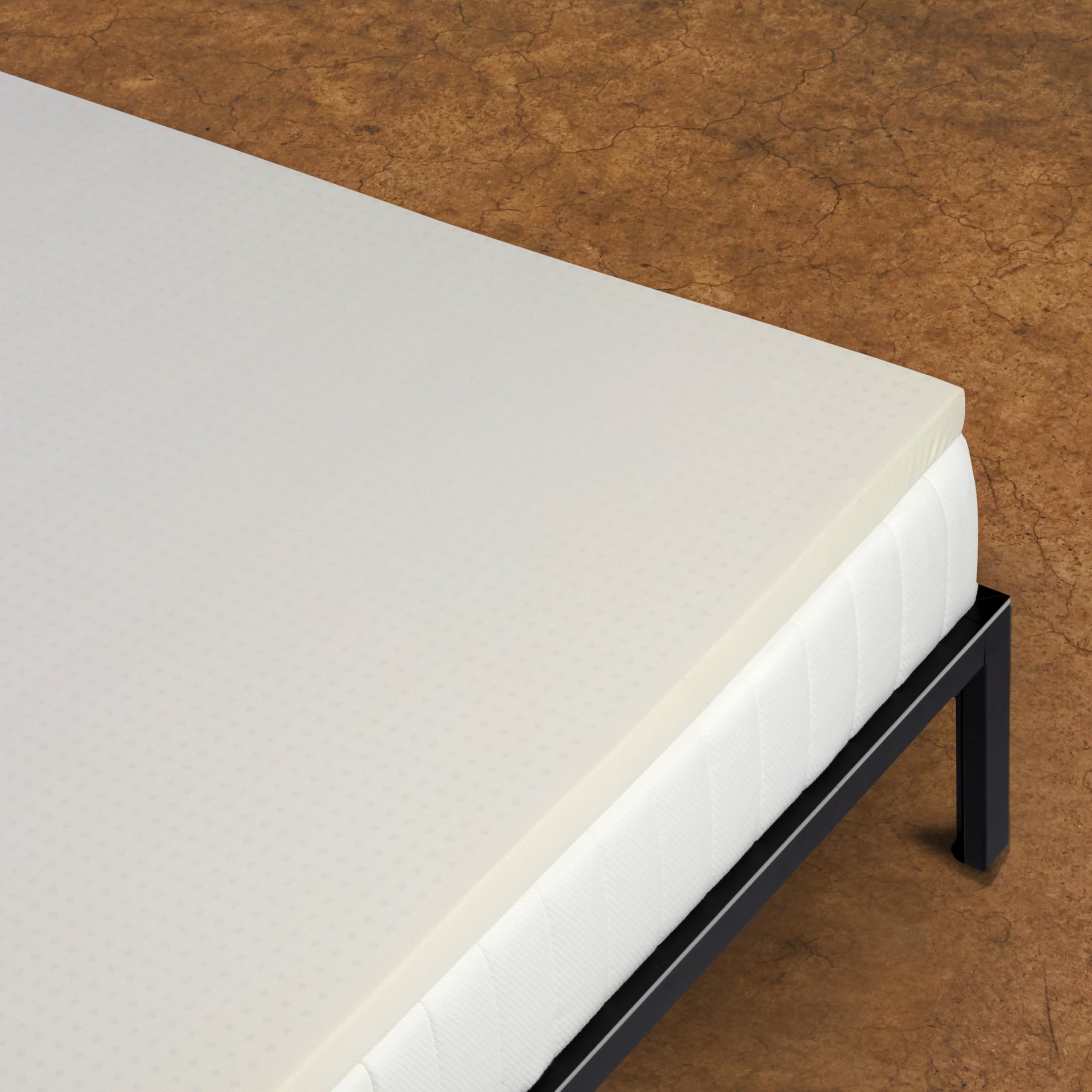 Organic Latex Mattress Topper with Jersey Cover - 2 Inch Queen Size - GOTS Certified, Soft & Breathable for Back Pain Relief - Perfect for Allergy Sufferers & Hot Sleepers