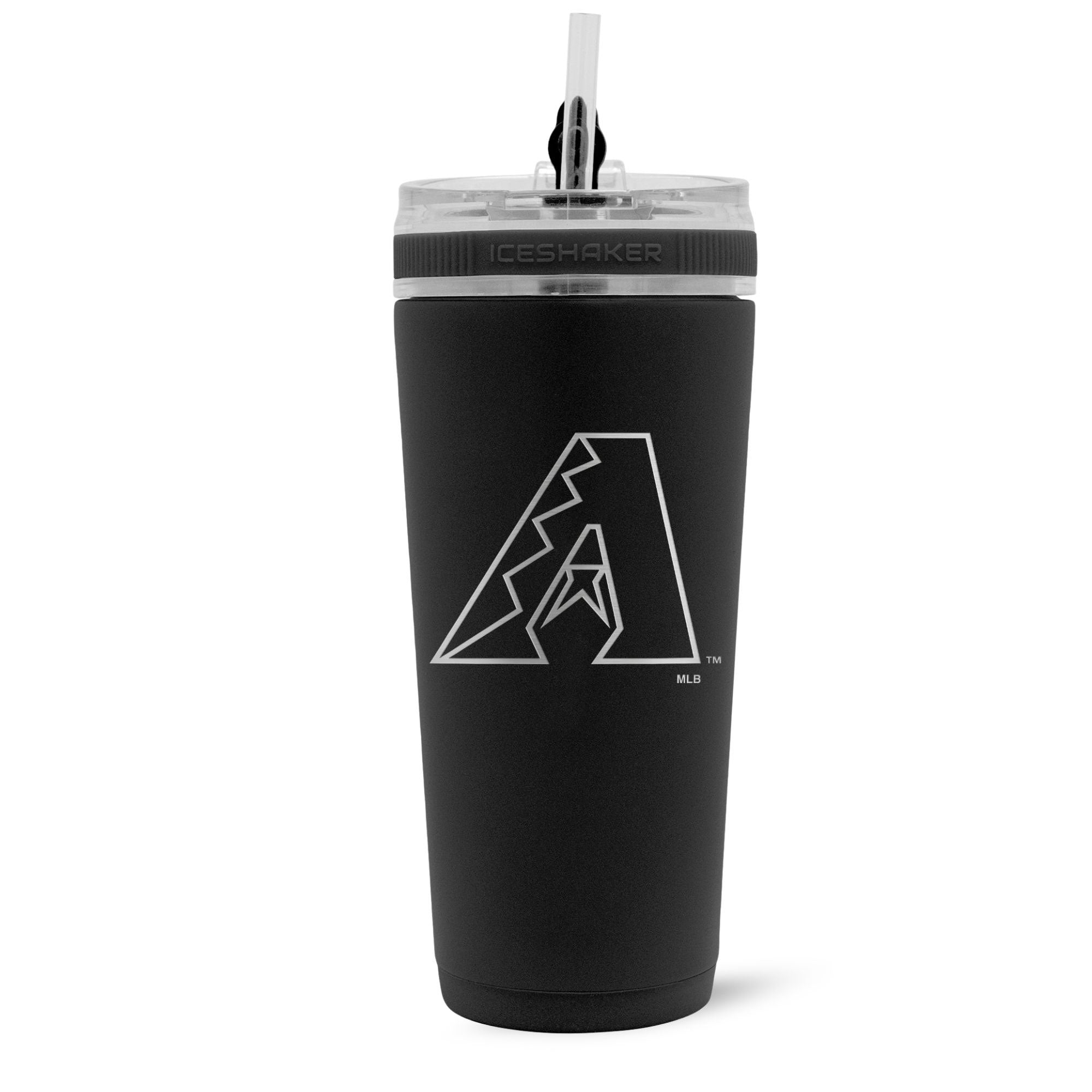 Officially Licensed Arizona Diamondbacks 26oz Flex Bottle - Black | Insulated Water Bottle for Baseball Games, Gym & Outdoor Activities