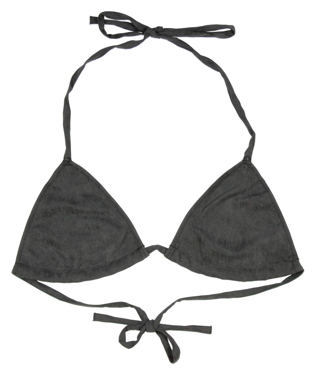 Intimo Women's Faux Suede Bra - Comfortable Wireless Bralette, Black, Medium | Perfect for Everyday Wear, Lounge & Sleep