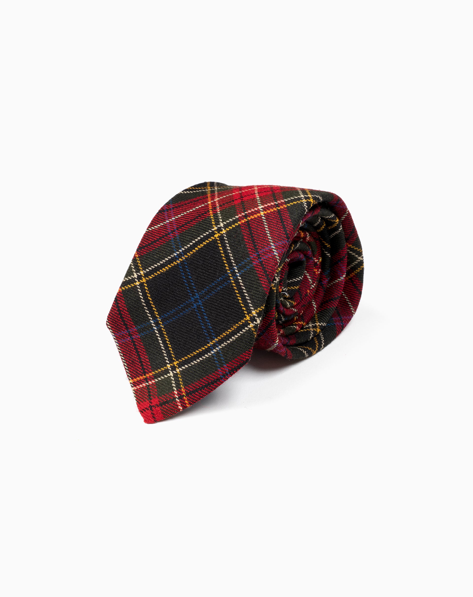 Classic Holiday Tartan Tie - Premium Wool Necktie for Christmas & Winter Parties, Office & Formal Events