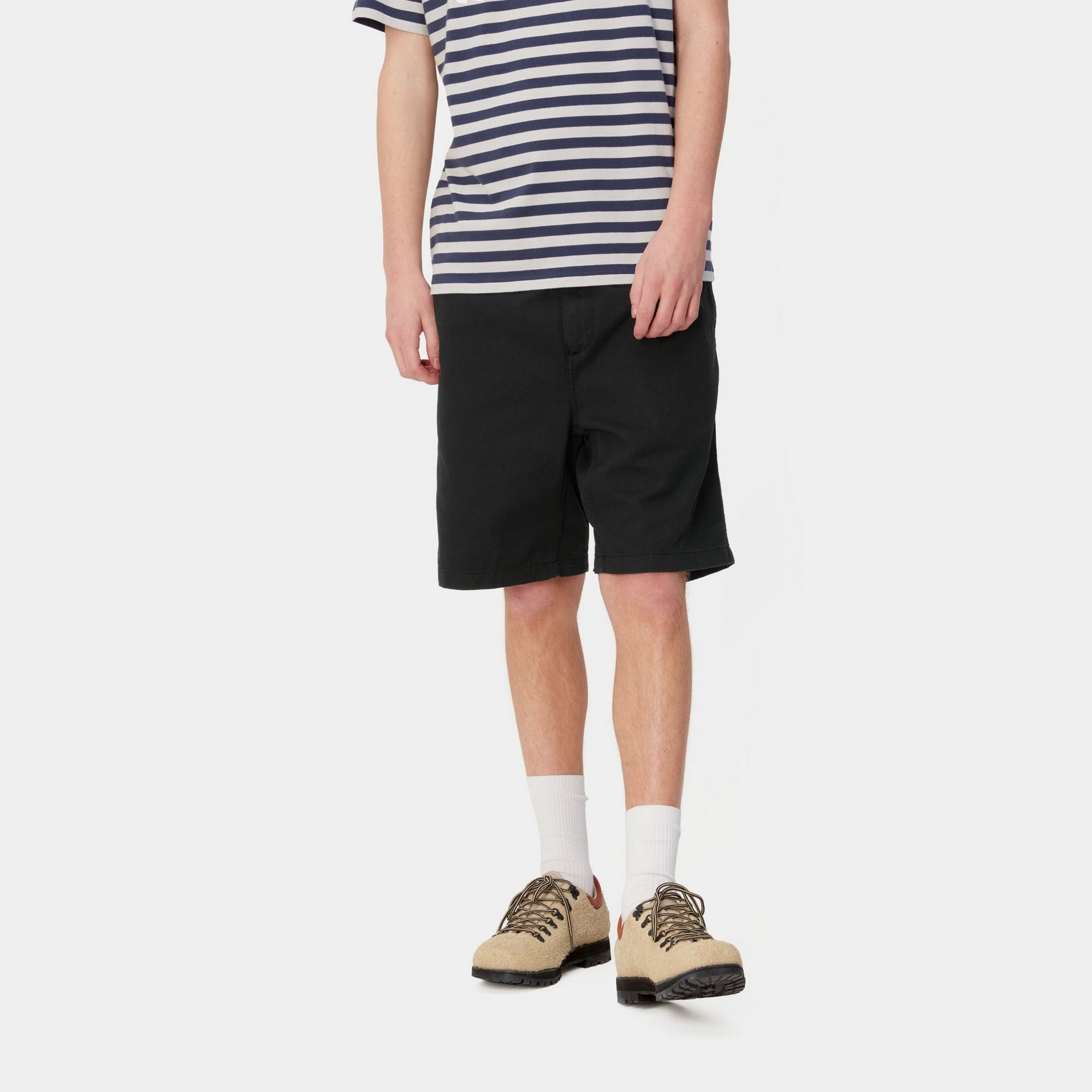 Flint Shorts for Men - Black Garment Dyed Casual Shorts | Perfect for Summer, Travel & Outdoor Activities