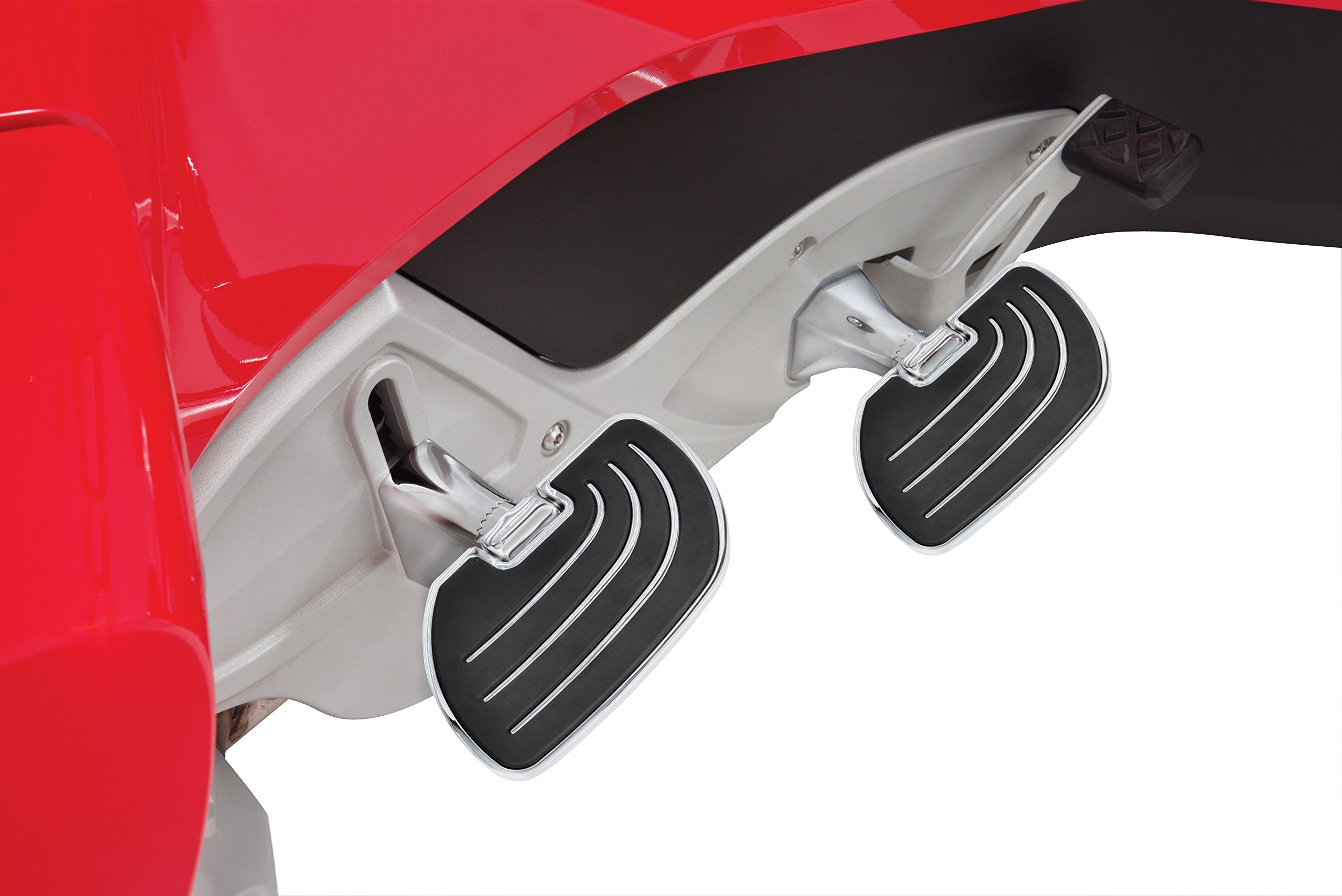 Show Chrome Accessories 41-175 Beachcomber Board Passenger Footrest - Universal Motorcycle Foot Pegs for Comfortable Long Rides, Cruisers & Touring Bikes