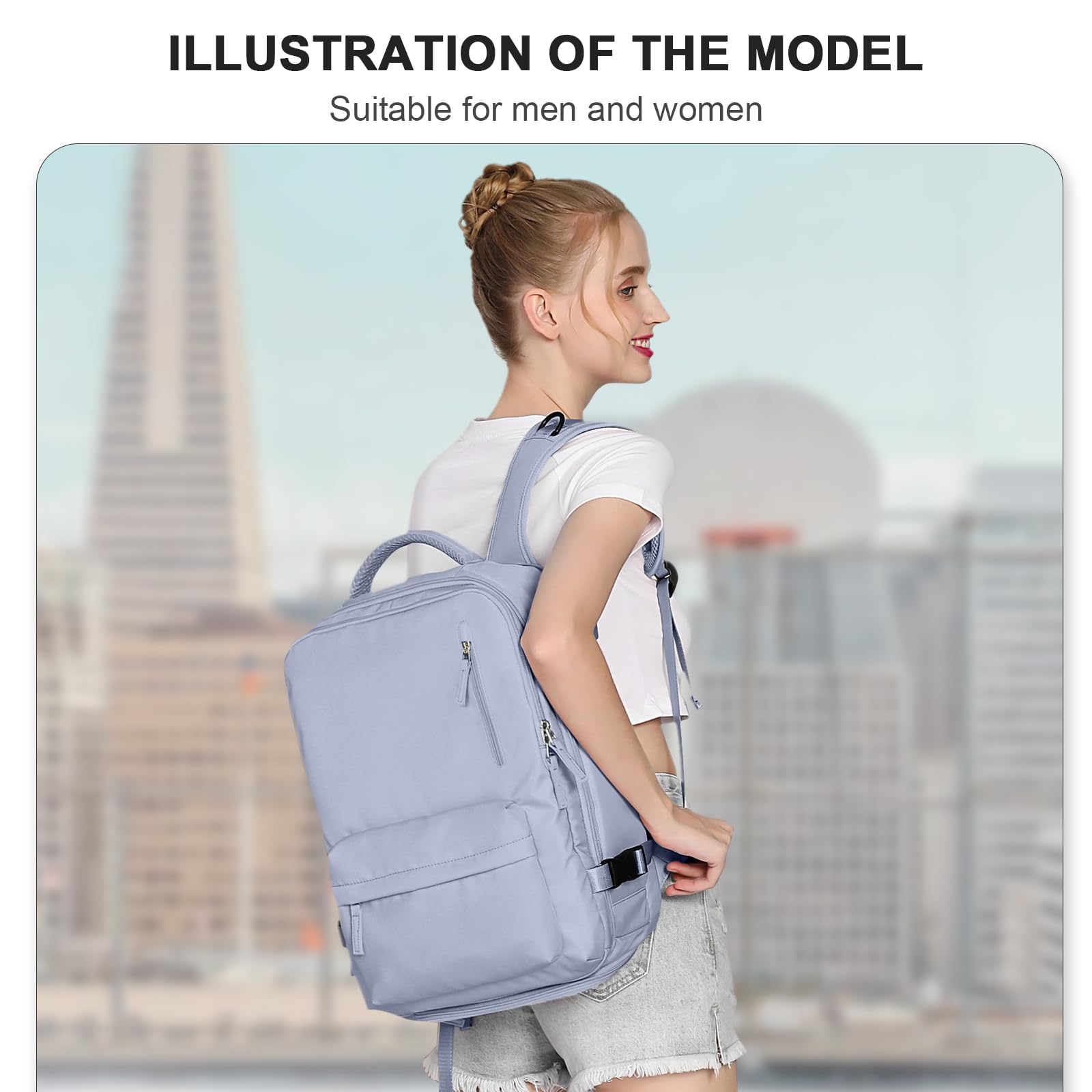 SZLX Ryanair Approved Cabin Backpack 40x20x25cm - Waterproof Travel Backpack with USB Port & Shoe Compartment - Men's Carry-On Backpack for EasyJet 45x36x20cm - Perfect for Air Travel, Business Trips & Weekend Getaways