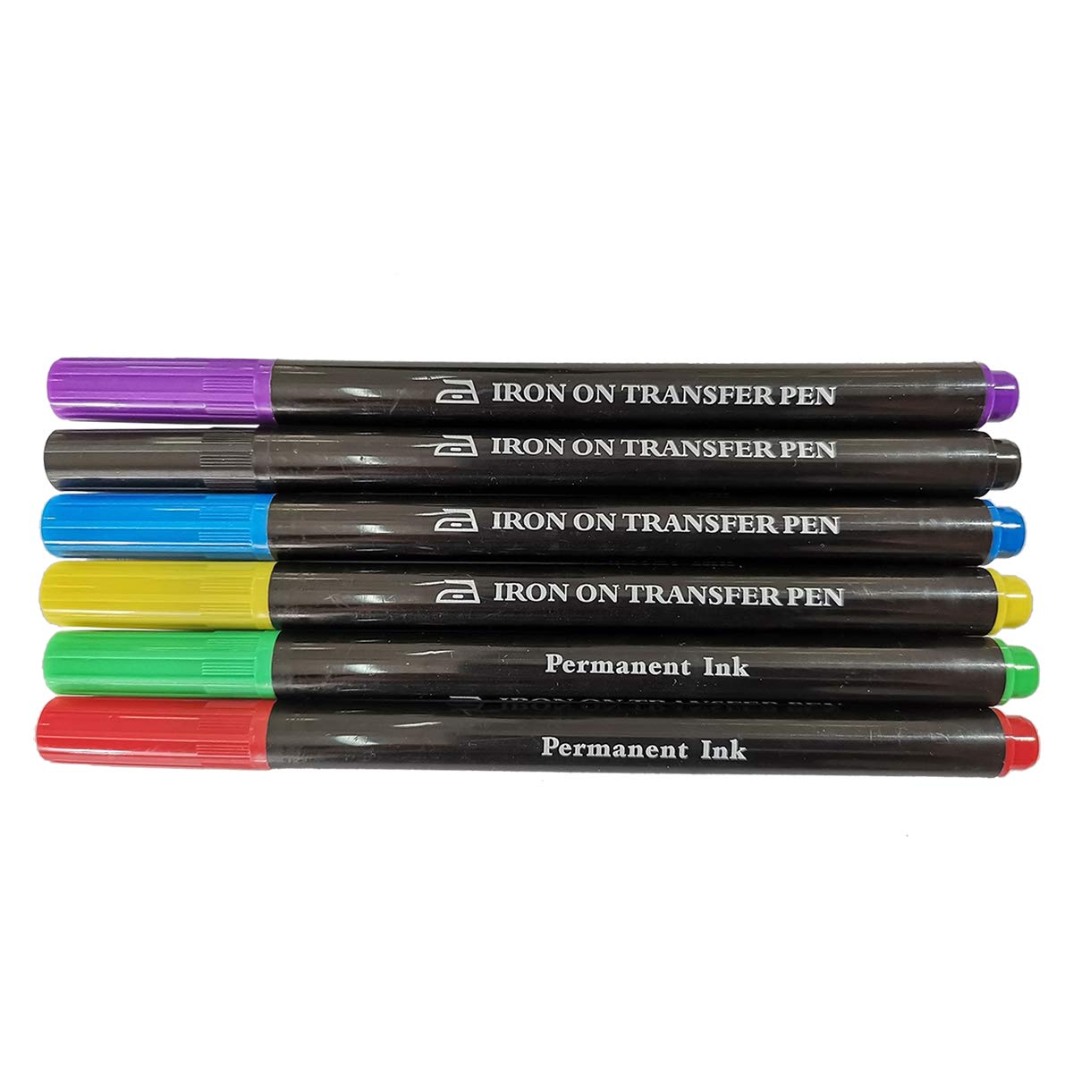 Iron On Transfer Pens for Fabric - 6 Pack Embroidery Transfer Marking Pens for DIY Crafts, Sewing & Quilting - Perfect for T-Shirts, Bags & Home Decor Projects