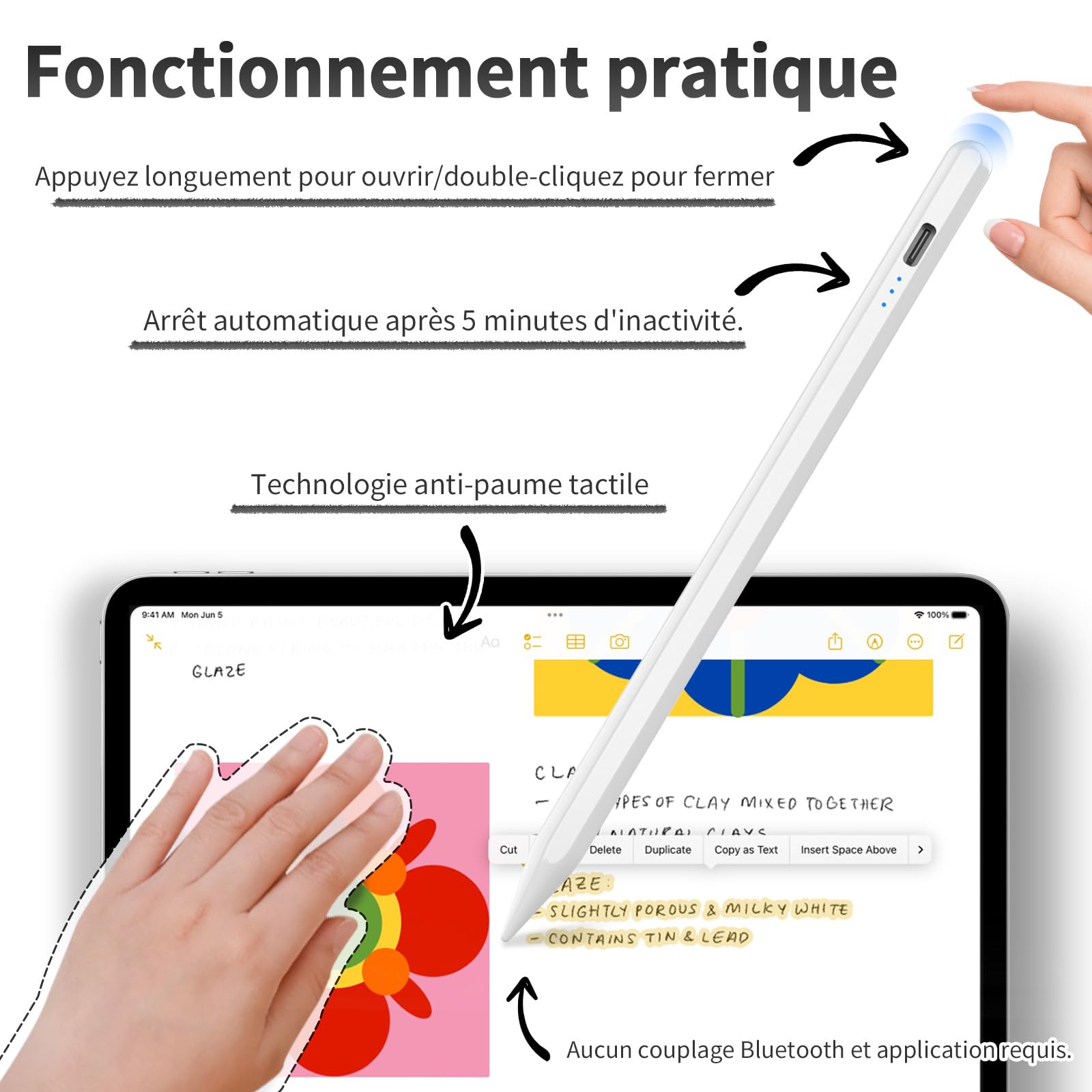 Apple Pencil Alternative for iPad (2018-2025) - Fast Charging Stylus with Magnetic Attachment, Compatible with iPad 11/10/9/8/7/6, Air 3/4/5/M2/M3, Mini 5/6, Pro 3/4/5/6/M4 - Perfect for Drawing, Note-Taking & Digital Art