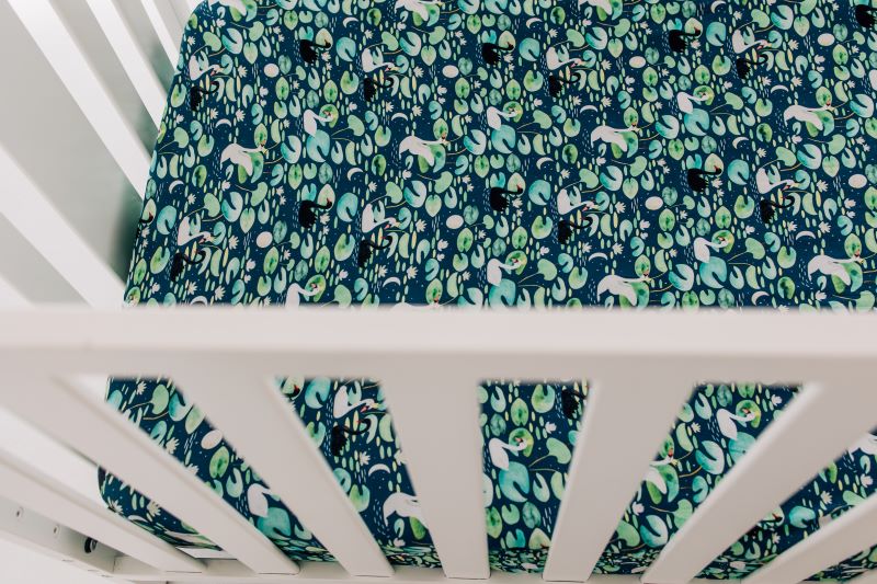 Premium Swan Lake Crib Sheet - 100% Organic Cotton Baby Bedding for Nursery - Soft, Breathable & Hypoallergenic - Perfect for Newborns, Infants & Toddlers (Use in Cribs, Bassinets, Playards & Daycare)