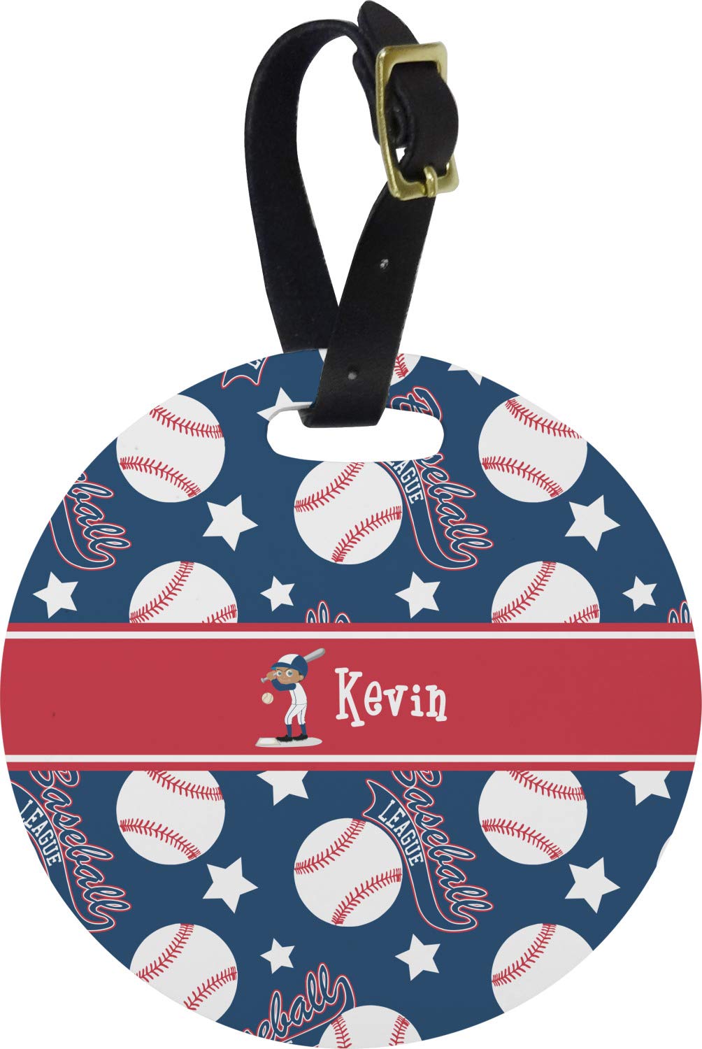 Custom Engraved Round Baseball Luggage Tag - Personalized Travel ID Tag for Suitcases & Bags - Perfect for Sports Fans, Travelers & Gifts