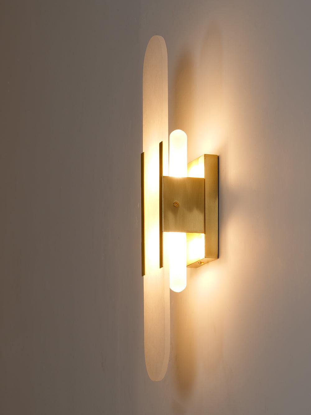 Melange Elongated Alabaster Wall Lamp - Modern Minimalist Sconce Lighting for Bedroom, Living Room & Hallway