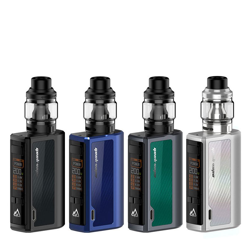 GeekVape Obelisk 200 Mod Kit - 200W Vape Mod with Dual Battery & OLED Screen | Perfect for Cloud Chasing & Sub-Ohm Vaping