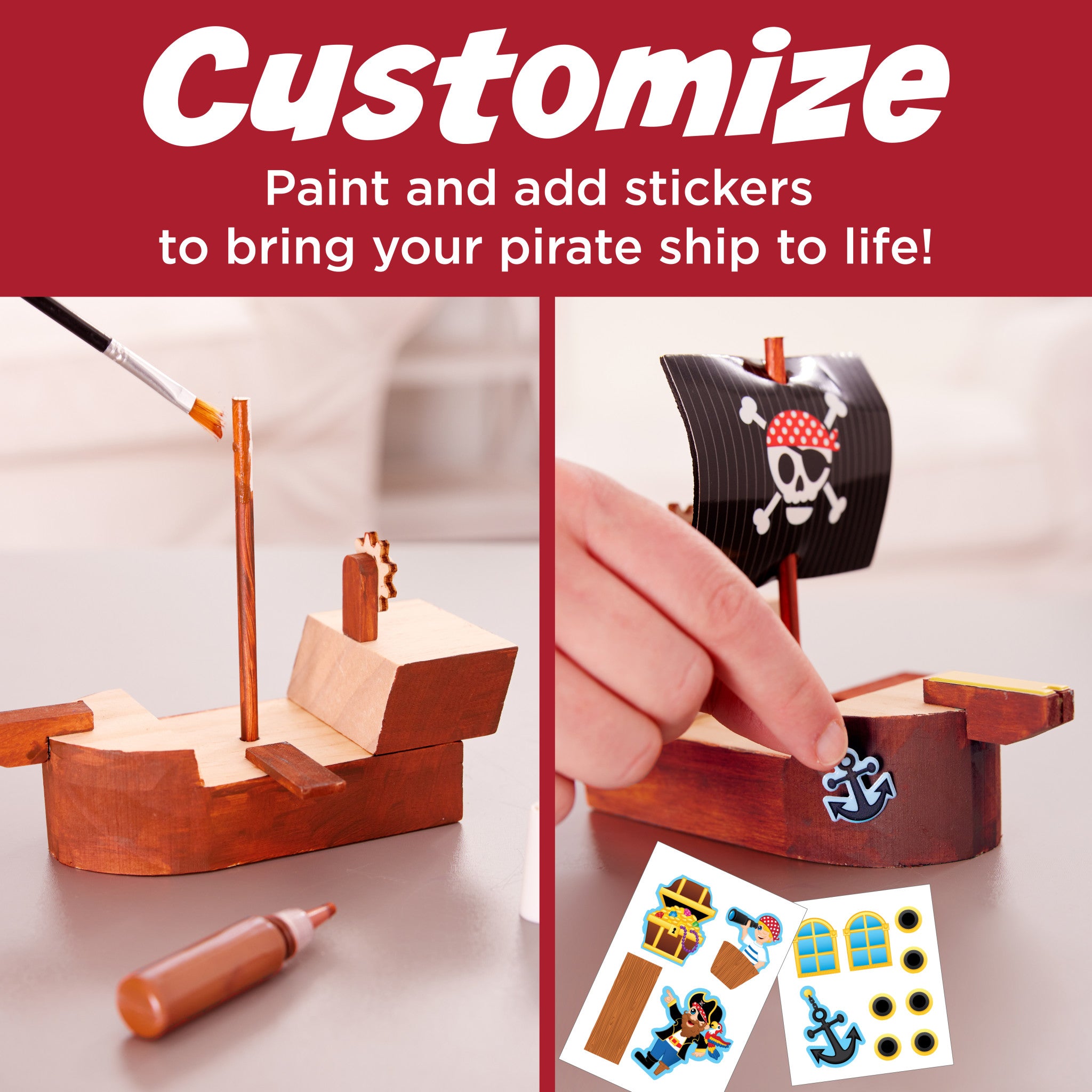 Buildeez!™ Pirate Ship Building Kit - The Sea Skull #6459000 | Creative STEM Toy for Kids, Perfect for Imaginative Play & Birthday Gifts