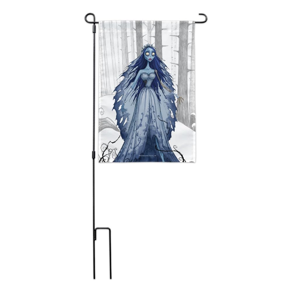 Corpse Bride Halloween Garden Flag - Spooky Outdoor Decoration for Yard, Porch, and Halloween Party Decor