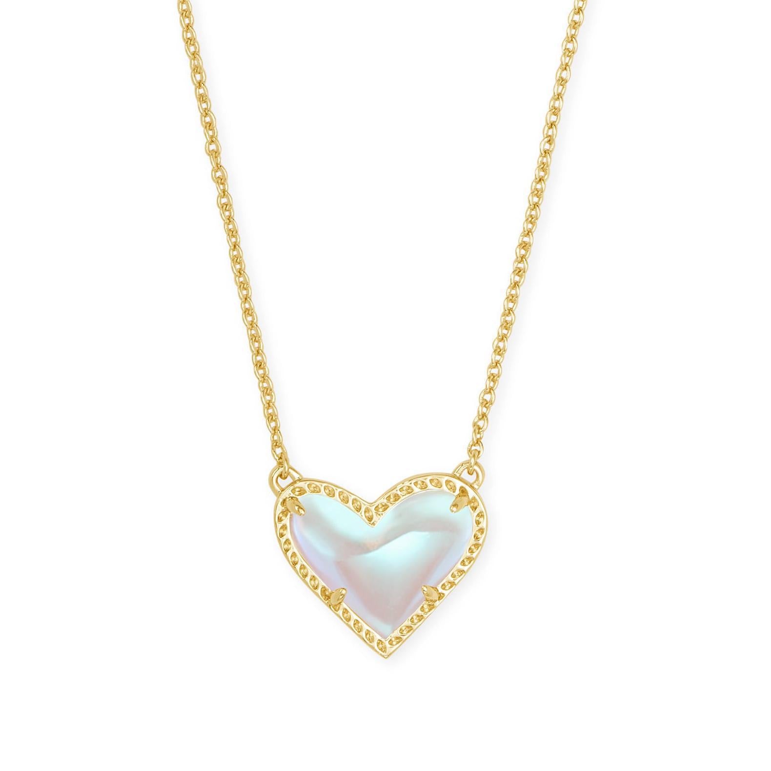 Adjustable Peach Heart Natural Stone Clavicle Chain Necklace for Women - Valentine's Day Gift, Romantic Jewelry for Anniversary, Date Night & Special Occasions